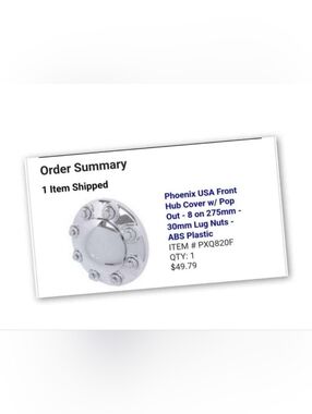 PHOENIX USA Front Wheel Hub Cover